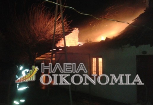 Φωτιά στο Κατάκολο: «Στάχτη» μία κατοικία – Κινδυνεύουν σπίτια