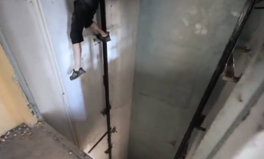 Η εργασία στον ανελκυστήρα δεν πήγε πολύ καλά... (βίντεο)