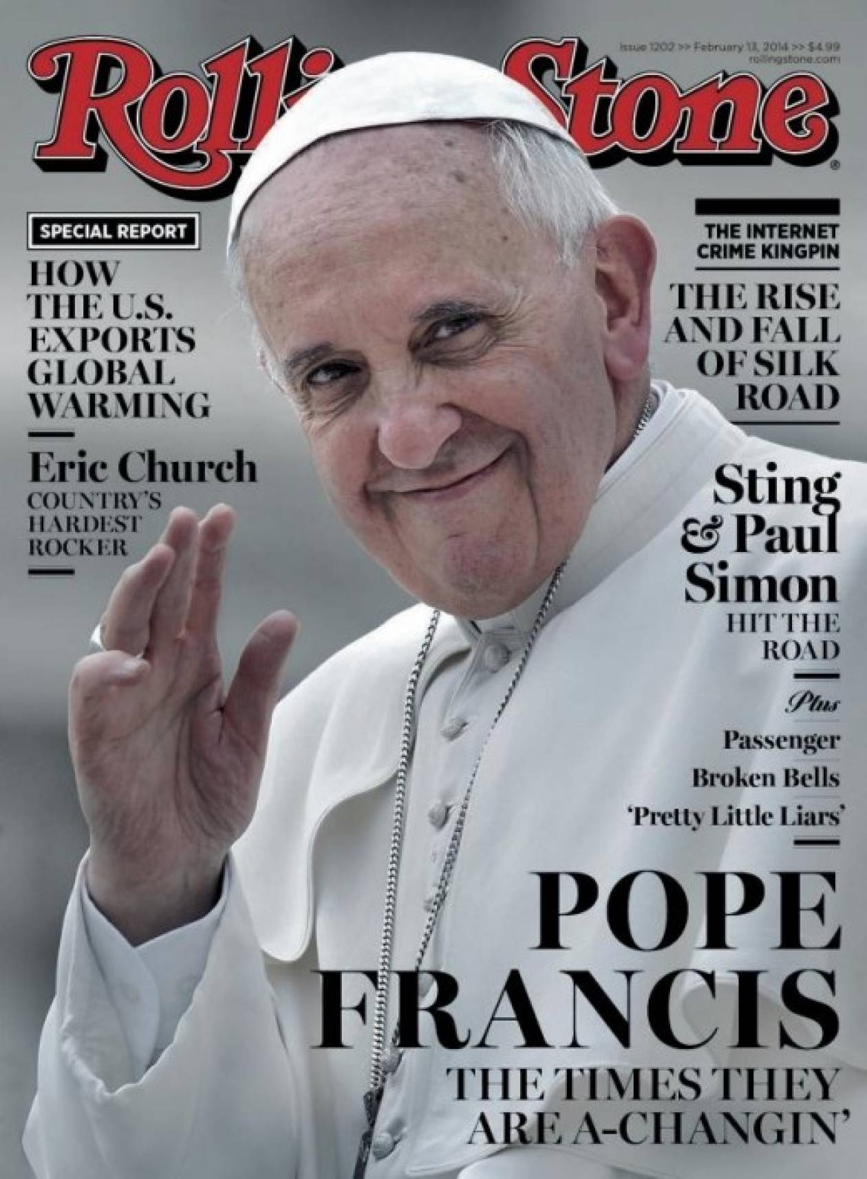 Εξώφυλλο στο Rolling Stone, ο Πάπας Φραγκίσκος