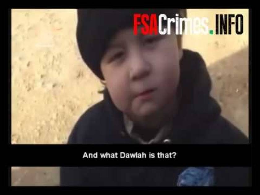 Συρία: Συγκλονιστικό βίντεο με τετράχρονο παιδί με αυτόματο όπλο