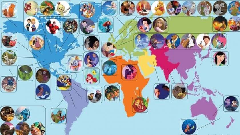 Δείτε από πού κατάγονται οι ήρωες της Disney - Από την Ελλάδα είναι ο…