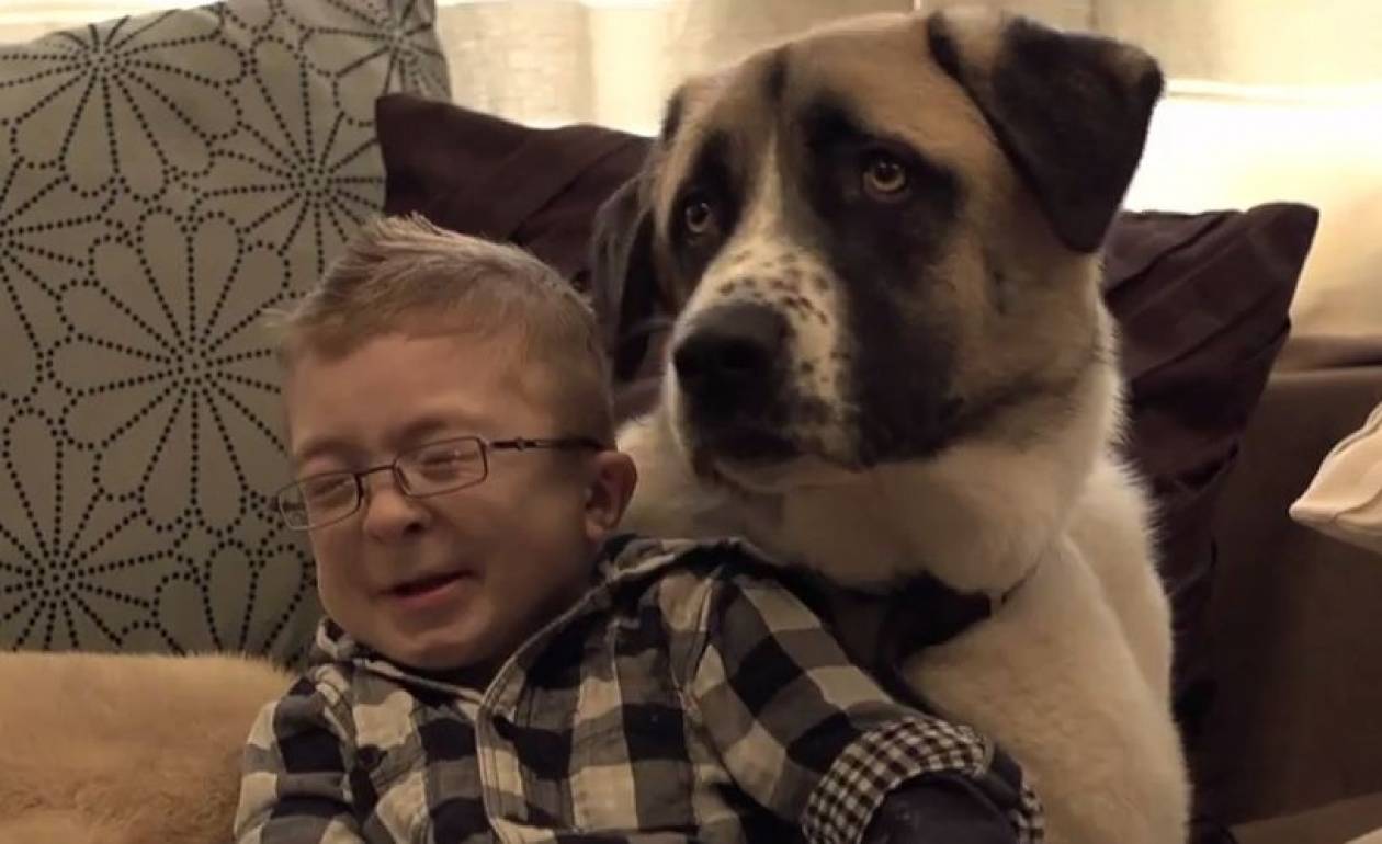Απίστευτο βίντεο! Δείτε πώς ο σκύλος βοηθάει παιδί με ειδικές ανάγκες