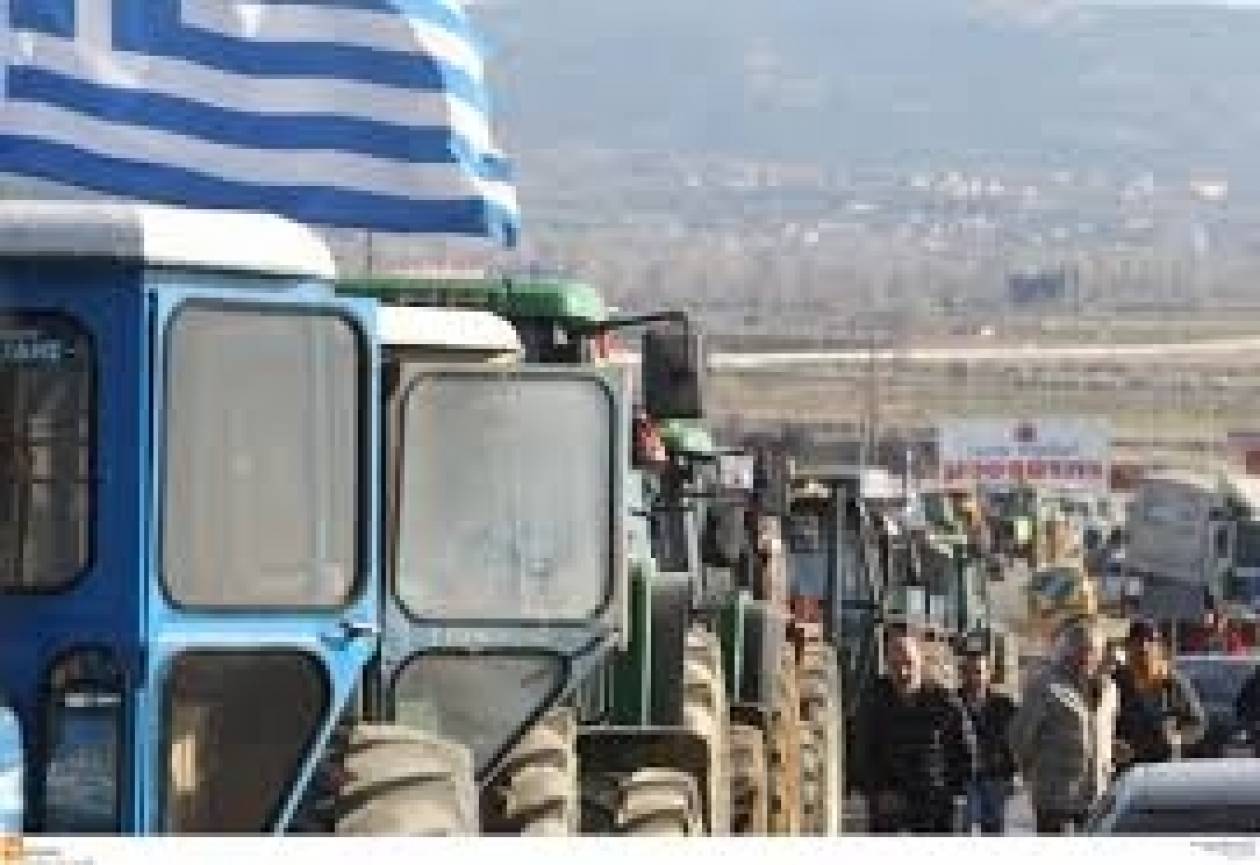Greek farmers today in Athens