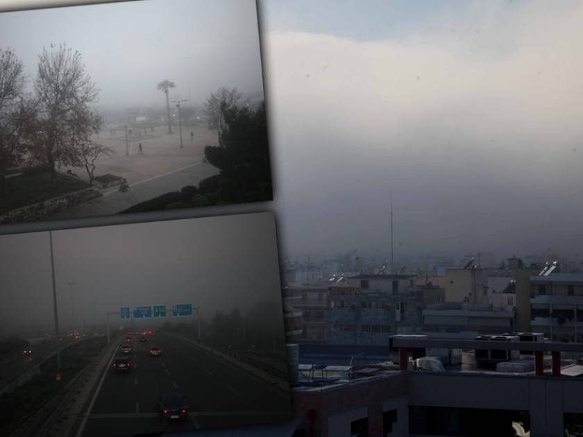 Ομίχλη - μυστήριο «τύλιξε» τα νότια προάστια της Αττικής (pics)