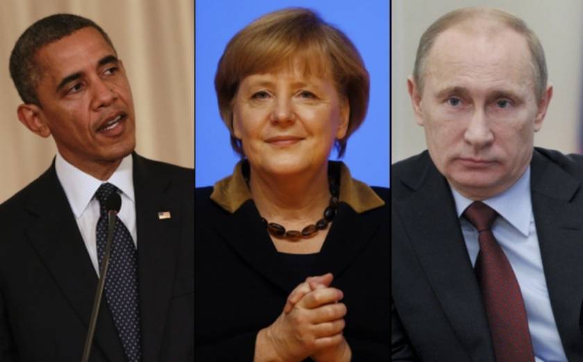 Ουκρανία: Άμεση πολιτική λύση θέλουν Μέρκελ-Ομπάμα-Πούτιν