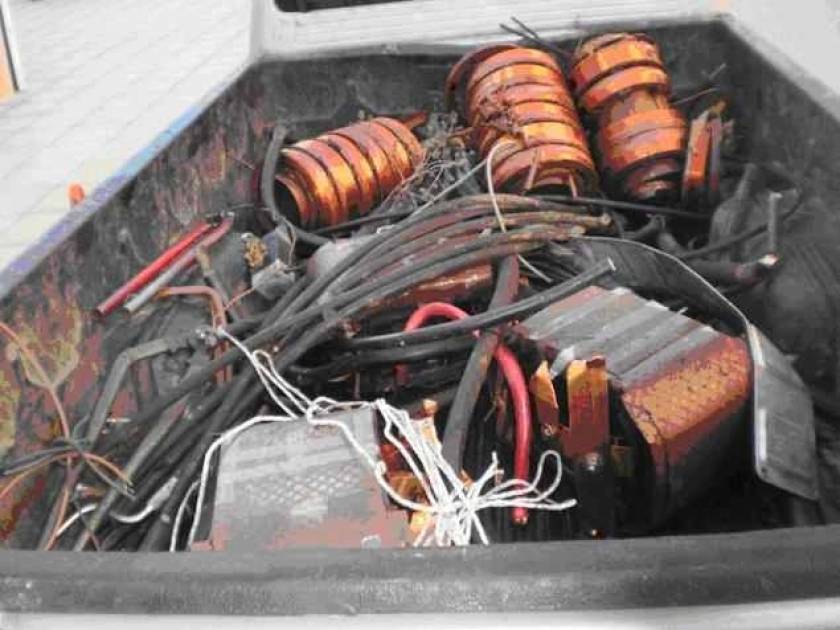 Thessaloniki: Thieves stole two and a half tons of copper cables