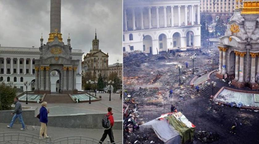 Ουκρανία: Το Κίεβο πριν και μετά σε 7 εικόνες