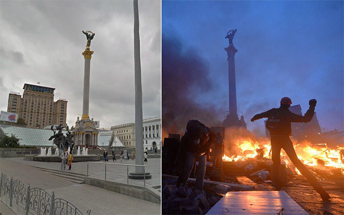 Ουκρανία: Το Κίεβο πριν και μετά σε 7 εικόνες 