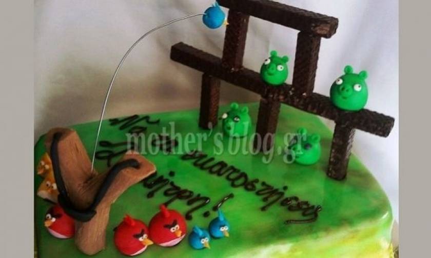 My cakes - My Hobby: Φτιάχνουμε τούρτα Angry Birds