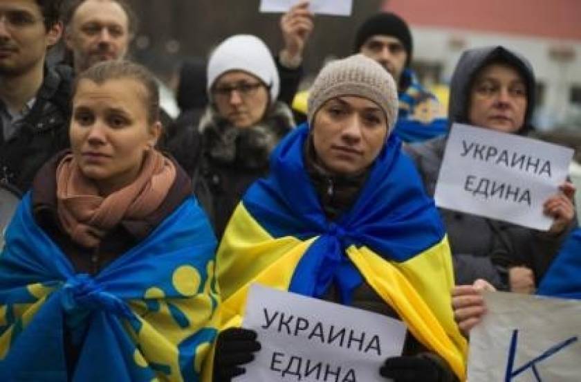 Λευκωσία: Πορεία Ουκρανών στη Ρωσική Πρεσβεία