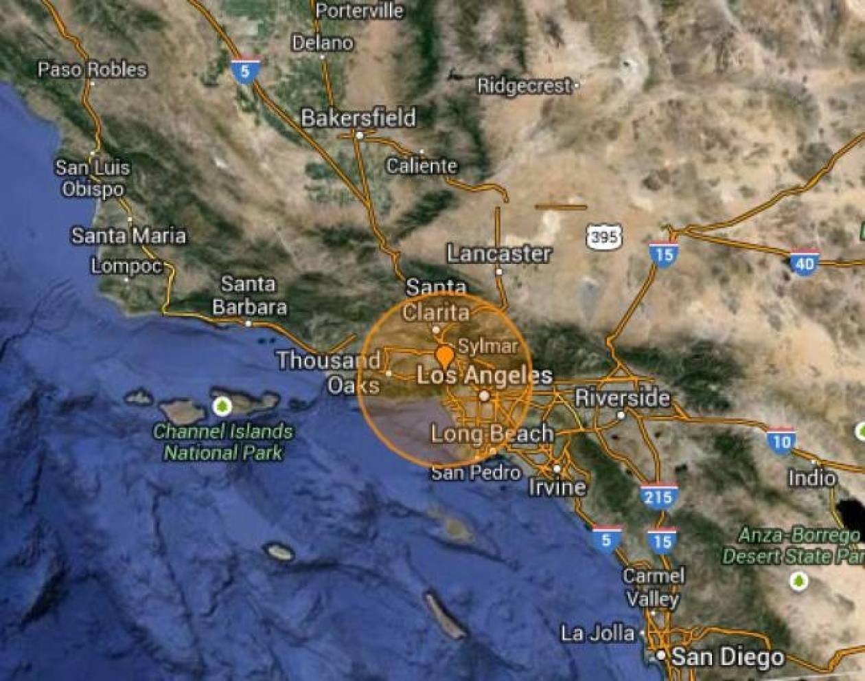 Earthquake 4.7 Richter strikes Los Angeles