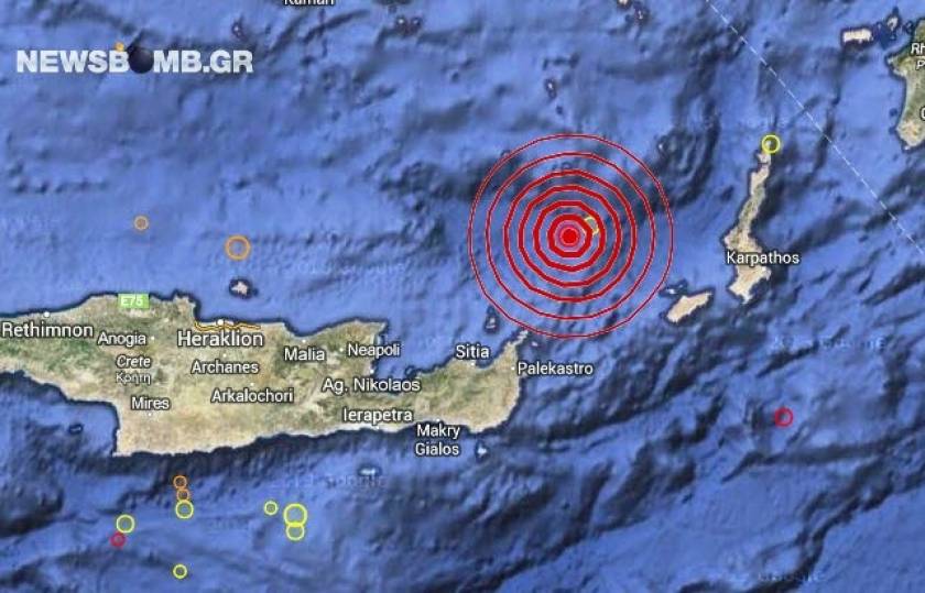 Σεισμός 3,7 Ρίχτερ δυτικά της Καρπάθου