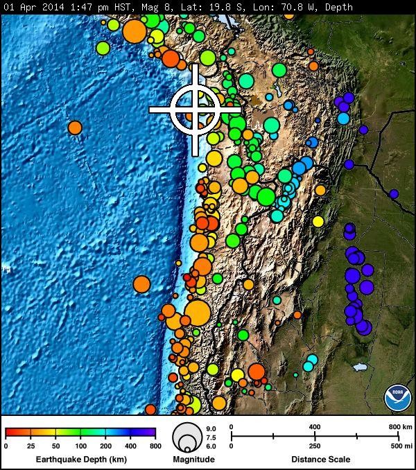 Ισχυρός σεισμός 8,2 βαθμών Ρίχτερ και τσουνάμι στη Χιλή