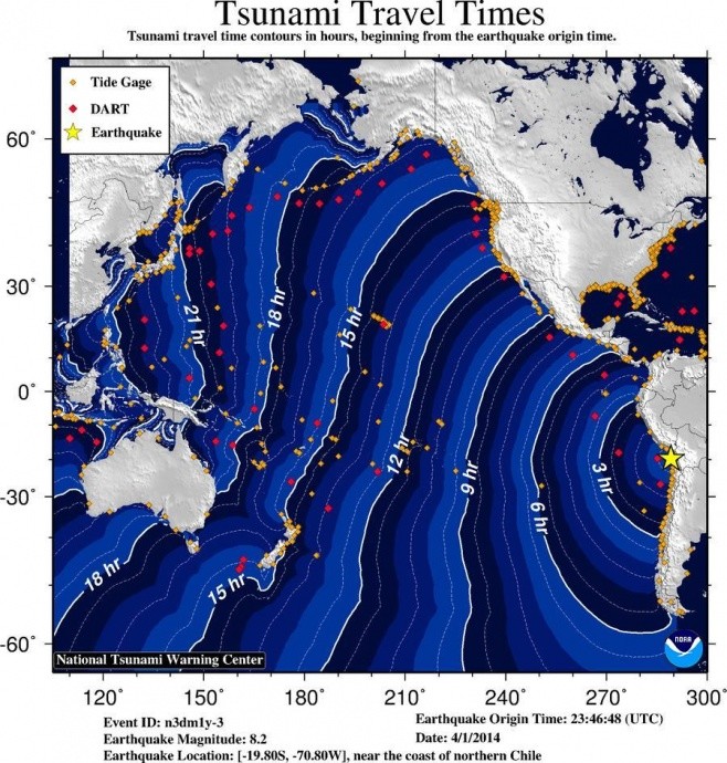 Ισχυρός σεισμός 8,2 βαθμών Ρίχτερ και τσουνάμι στη Χιλή