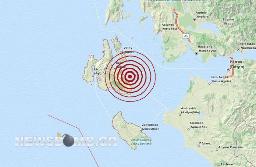 Σεισμός 3,4 Ρίχτερ στην Κεφαλονιά