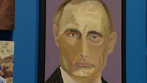 ΗΠΑ: Ο Μπους ζωγράφισε Πούτιν και Μέρκελ! (photos) 