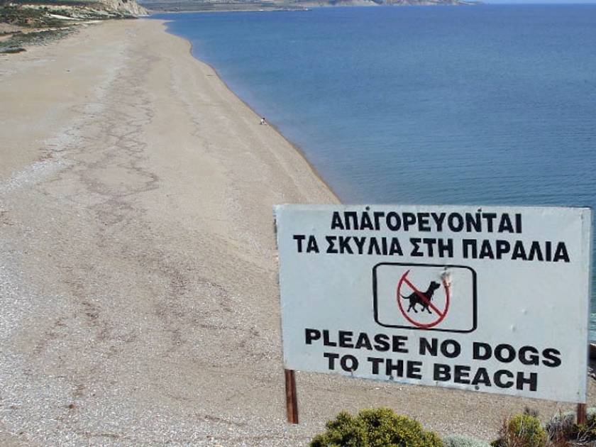 Δεν έχουν θέση τα σκυλιά στις παραλίες