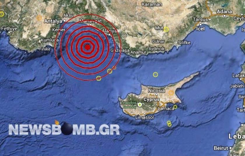 Σεισμός 4,5 Ρίχτερ βορειοδυτικά της Κύπρου