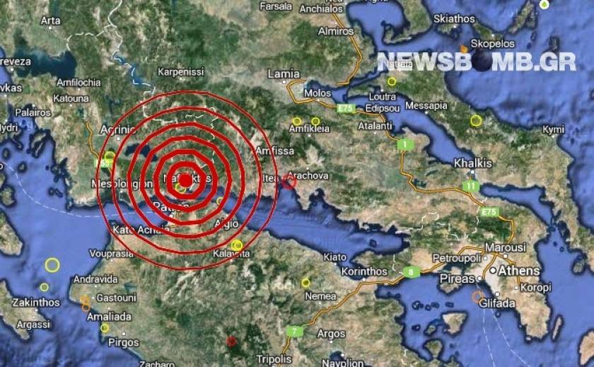 Σεισμός 4,1 Ρίχτερ στη Ναύπακτο