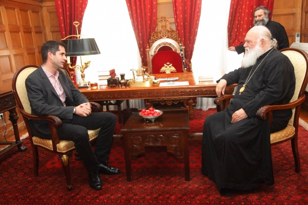 Εκλογές 2014: Συνάντηση Κ. Μπακογιάννη με τον Αρχιεπίσκοπο Ιερώνυμο