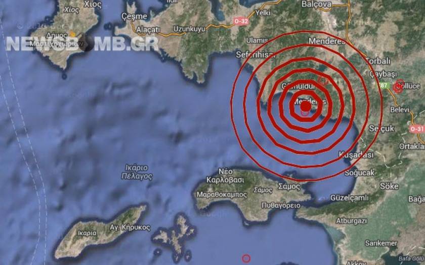 Σεισμός 3,7 Ρίχτερ βόρεια της Σάμου