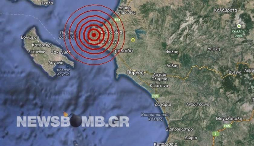 Σεισμός 3,1 Ρίχτερ δυτικά της Ανδραβίδας