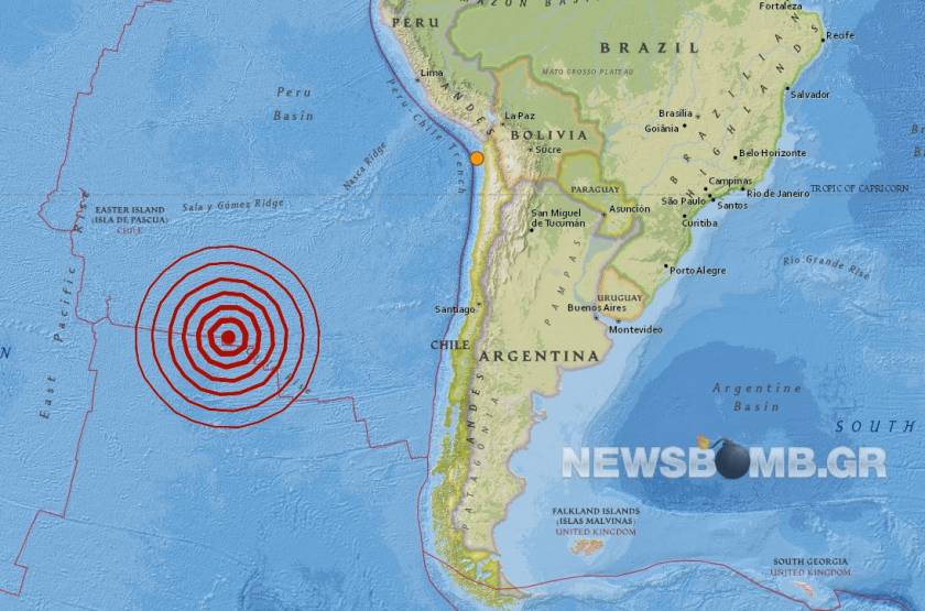 Σεισμός 6,2 Ρίχτερ στον Ειρηνικό Ωκεανό