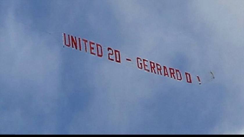 Αεροπλανική... καζούρα σε Λίβερπουλ: «Γιουνάιτεντ 20 - Τζέραρντ 0»