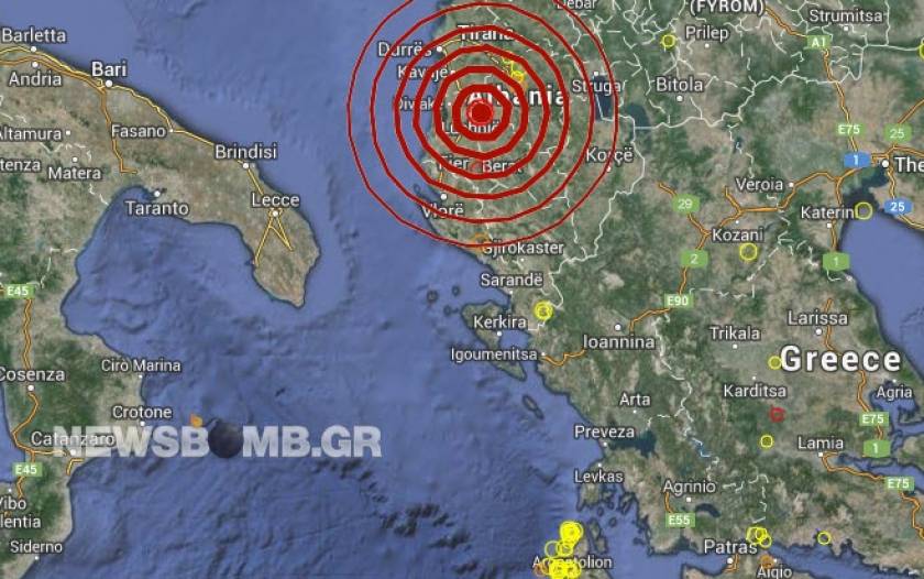 Σεισμός 5,2 Ρίχτερ στην Αλβανία
