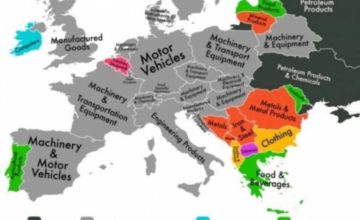 Ο παγκόσμιος χάρτης των εξαγωγών - Τι εξάγει η Ελλάδα;