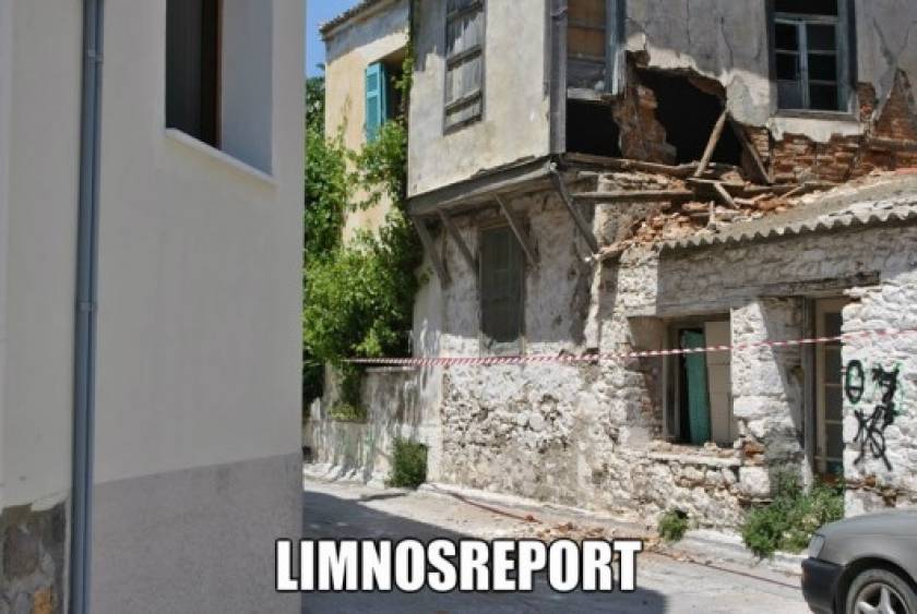 Λήμνος: Οι πρώτες εικόνες από τις ζημιές που προξένησε ο ισχυρός σεισμός