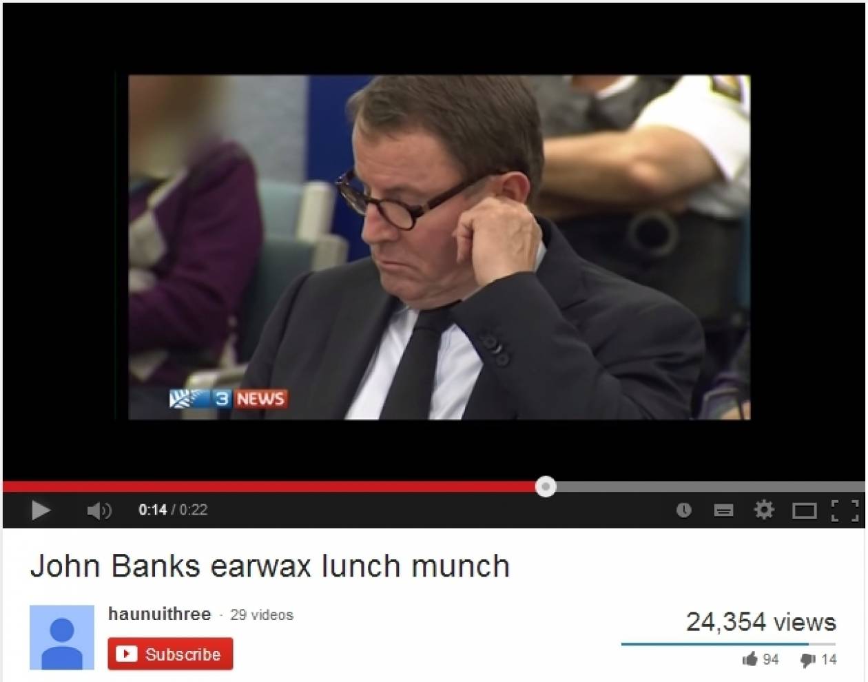 Βουλευτής σκάλισε το αυτί του και... έφαγε ότι βρήκε! (βίντεο)
