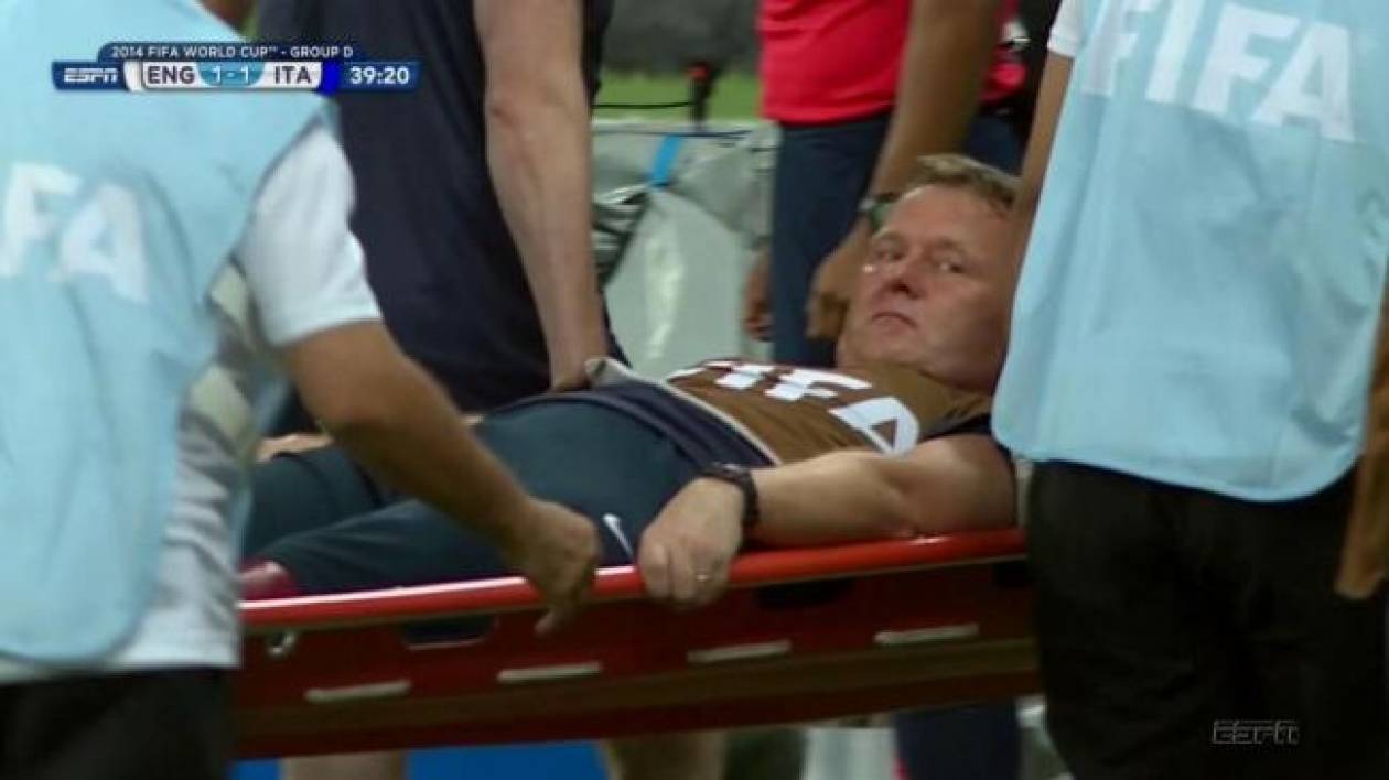 Παγκόσμιο κύπελλο 2014: Τραυματίστηκε ο φυσιοθεραπευτής της Αγγλίας!