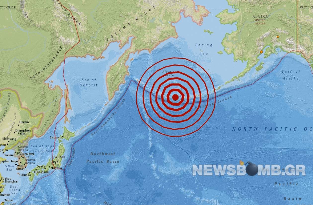 Σεισμός 8,0 Ρίχτερ στις Αλεούτιες νήσους στο βόρειο Ειρηνικό