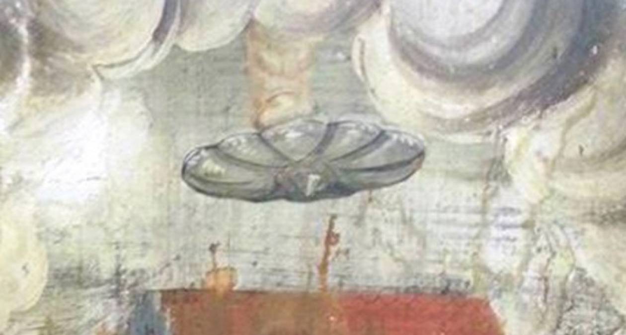 UFΟ απεικονίζεται σε τοιχογραφία του 14ου αιώνα; (pics)