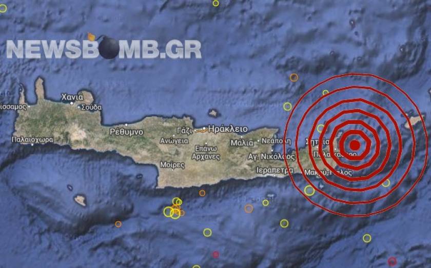 Κρήτη: Σεισμός 4,1 Ρίχτερ ανατολικά της Σητείας