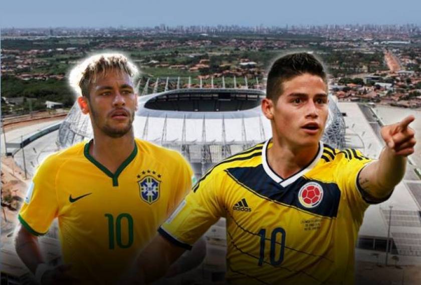 Παγκόσμιο Κύπελλο Ποδοσφαίρου 2014: Βραζιλία - Κολομβία Live