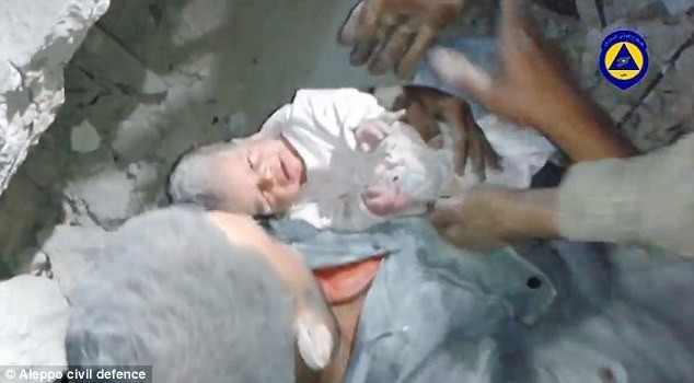Θαύμα ζωής: Δείτε το μωρό που σώθηκε από τα συντρίμμια της Συρίας! (pics+video)