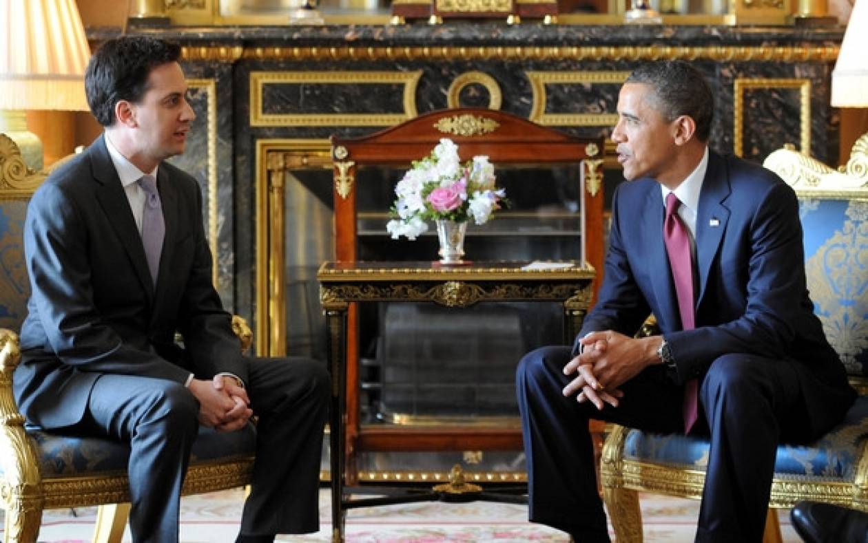 Συνάντηση Ομπάμα με τον ηγέτη της βρετανικής αντιπολίτευσης