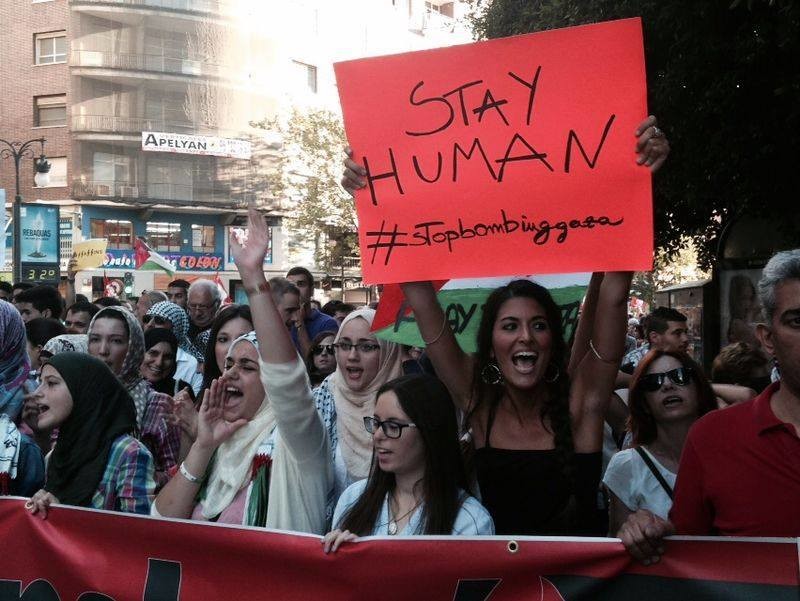 Η Βαλένθια διαδήλωσε κατά της σφαγής στην Παλαιστίνη