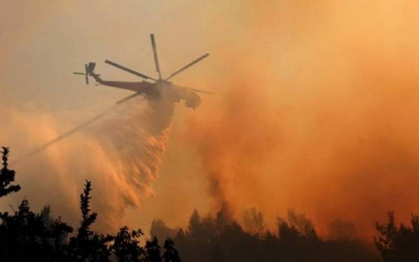 Συναγερμός στην Κρήτη: Σε εξέλιξη φωτιά στο Βραχάσι-Σηκώθηκε ελικόπτερο