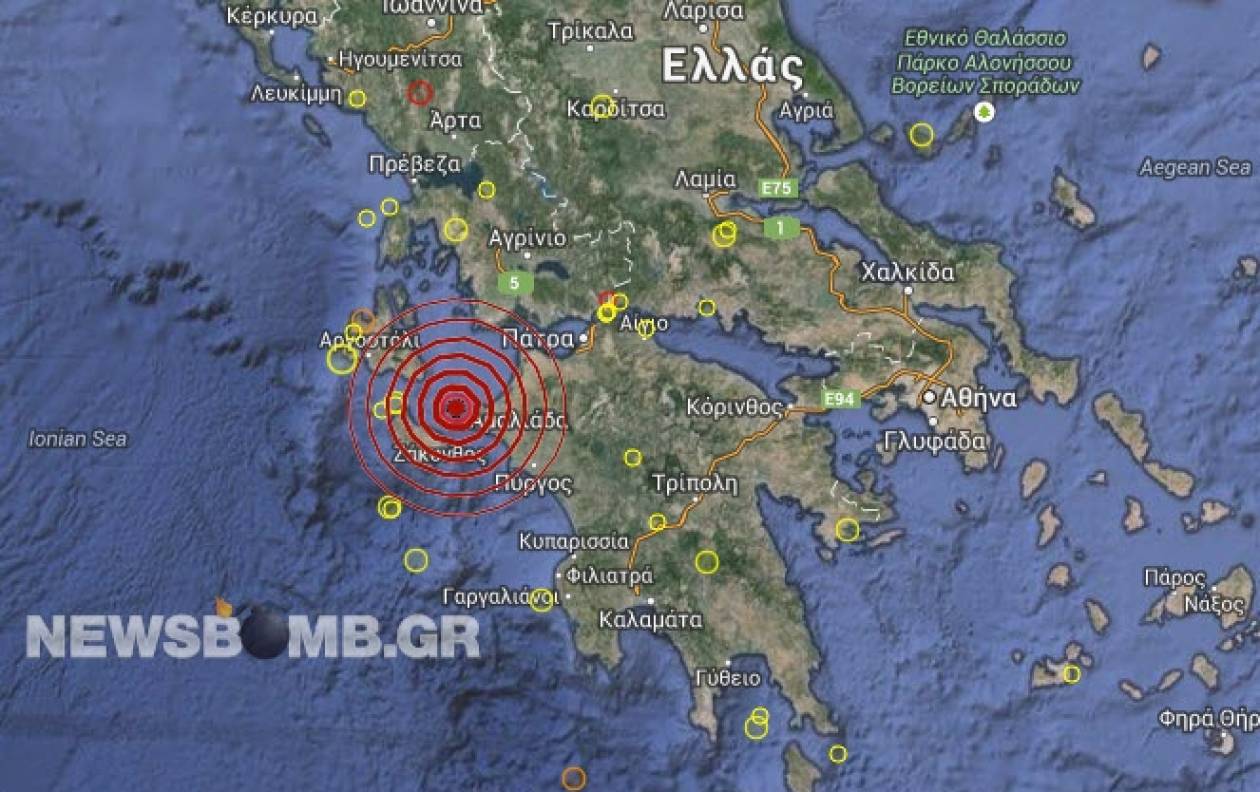 Σεισμός 3,5 Ρίχτερ βόρεια της Κυλλήνης