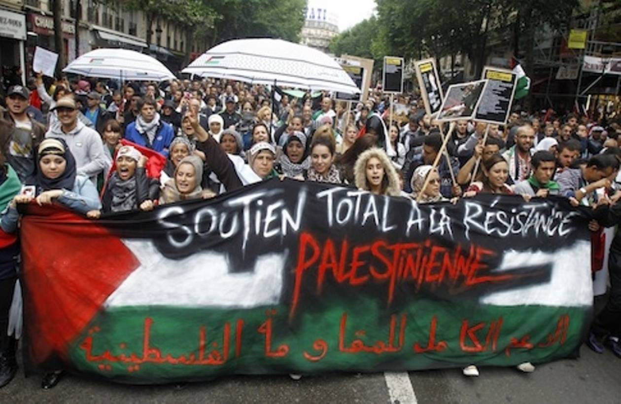Μεγάλες διαδηλώσεις υπέρ των Παλαιστινίων σε ΗΠΑ και Γαλλία