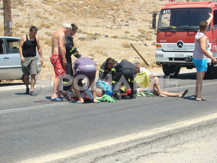 Ρόδος: Σοβαρό τροχαίο με δύο τραυματίες τουρίστες (pics)