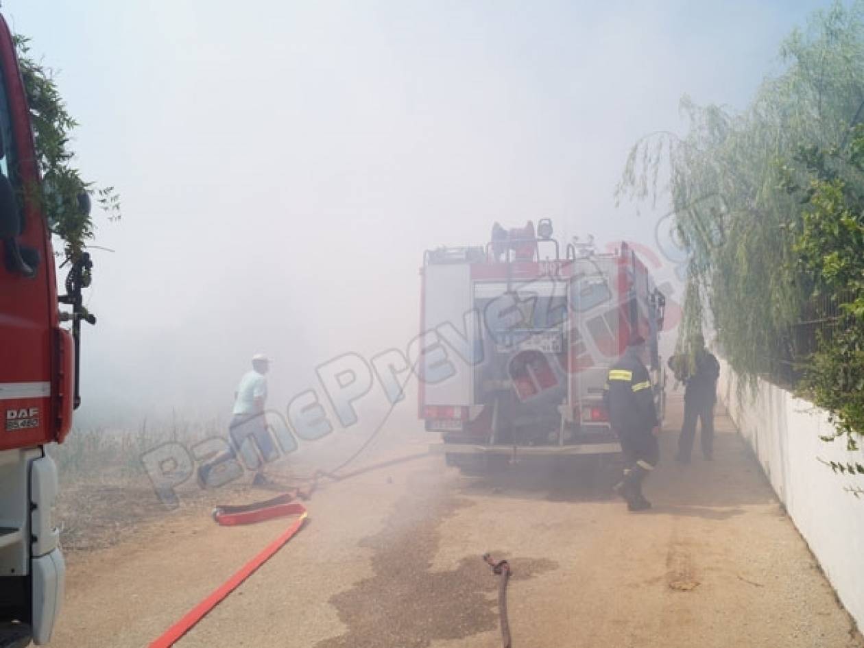 Πρέβεζα: Κινδύνεψαν σπίτια από πυρκαγιά (pics&vid)