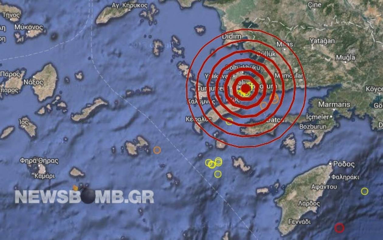 Σεισμός 4,1 Ρίχτερ στην Αλικαρνασσό – Αισθητός στην Κω