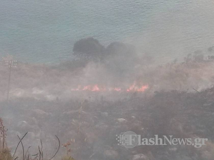 Κρήτη: Πυρκαγιά στο Πλατάνι της Σούδας (pics)