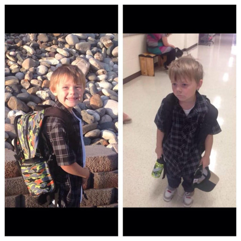 Η φωτογραφία που σαρώνει: Πρώτη ημέρα στο σχολείο - Πριν και μετά