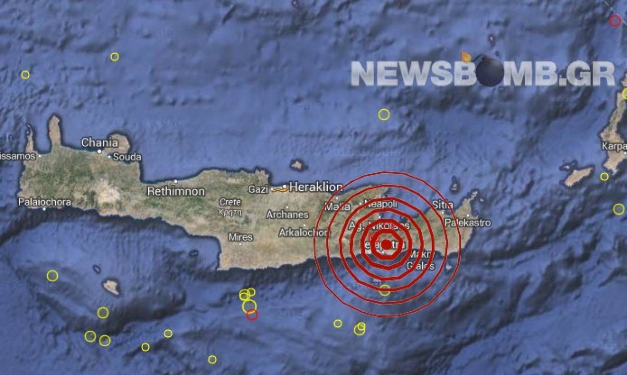 Σεισμός 3,5 Ρίχτερ στην Ιεράπετρα