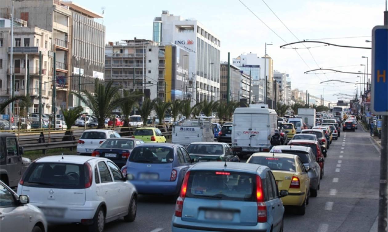 Κυκλοφοριακή συμφόρηση στους δρόμους γύρω από το Ζάππειο